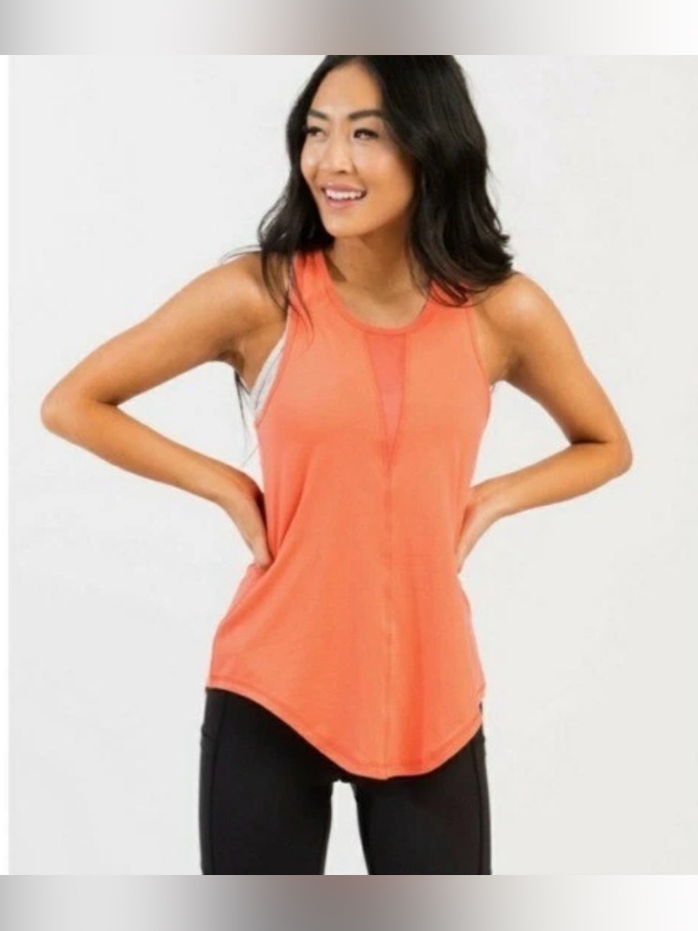 Zyia Active Coral Effortless Racerback Tank Top